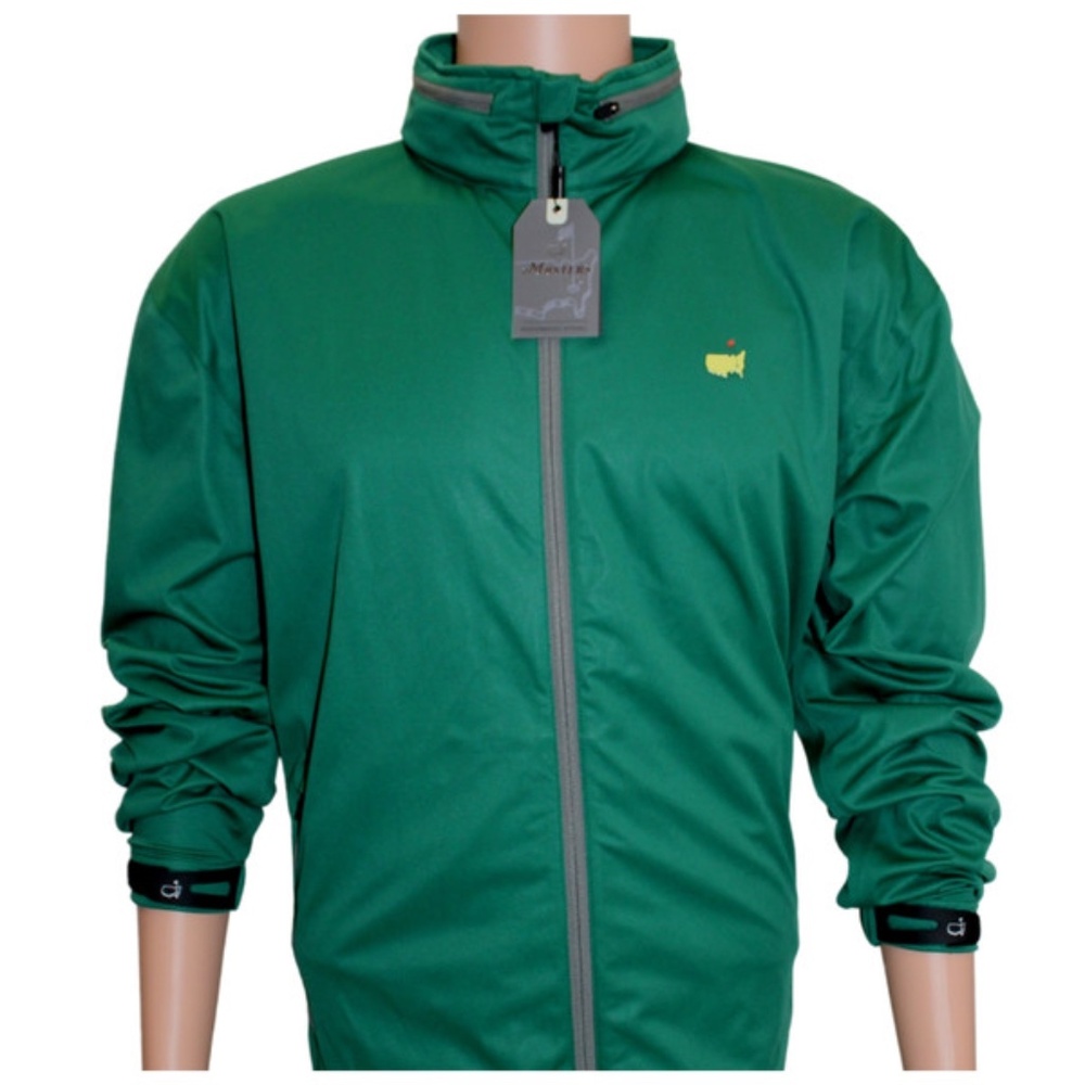 Masters Tech Black Full Zip Wind Jacket with Stowable Hood